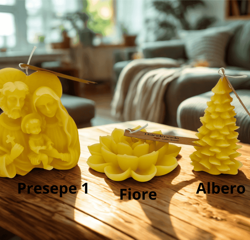 candele di cera d'api